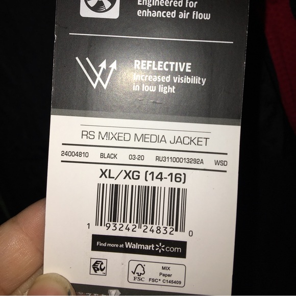 Russell Lightweight Black Jacket| Size 14-16 XL NWT, on SALE, super cute, unisex - Picture 7 of 12